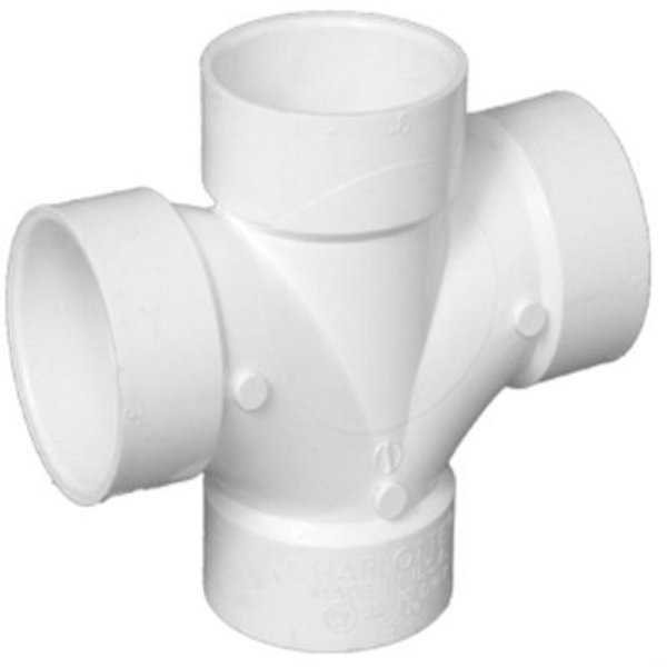 Charlotte Pipe And Foundry 3 DBL Sanitary Tee PVC 00428  1000HA